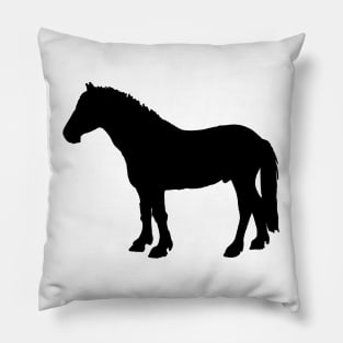 Black pony shadow Pillow