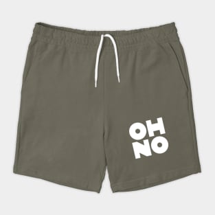 OH NO Geometric White Block Shorts