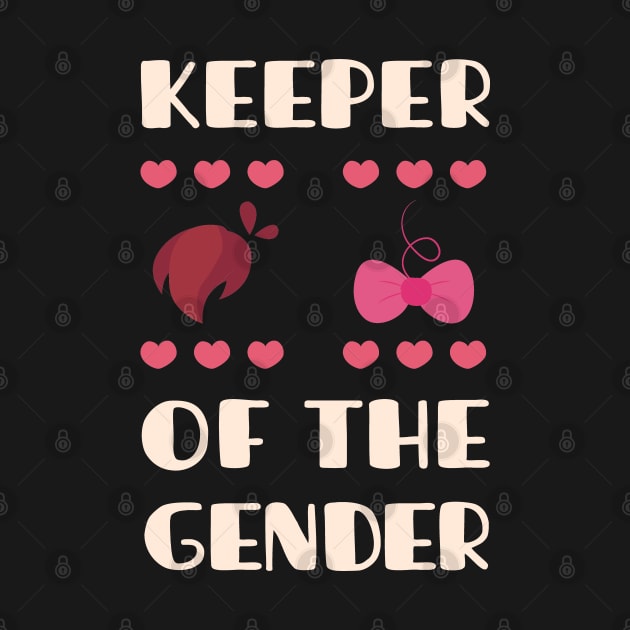 keeper of the gender reveal baby announcement party by Tesszero