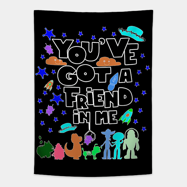 you got friends and toys in the stars Tapestry by jorge_lebeau