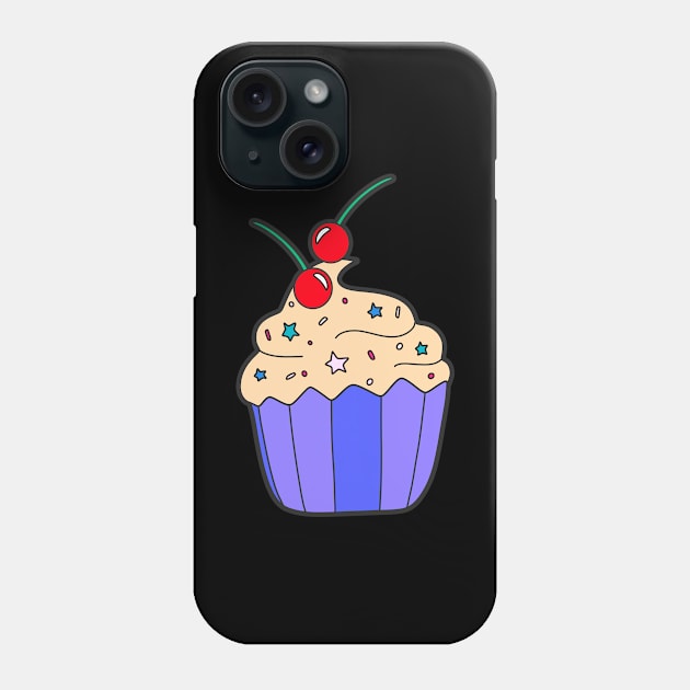 Vanilla Cupcake Phone Case by Kelly Louise Art