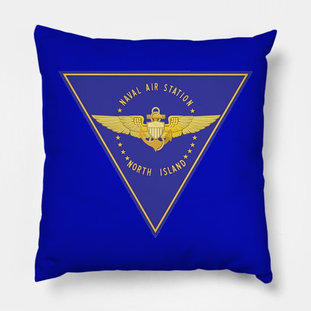 Naval Air Station North Island Pillow by Airdale Navy