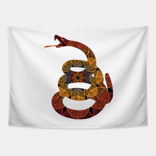 Gadsden Snake Circular Mexican Flower pattern Tapestry