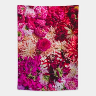 Vibrant Colorful Flowers Tapestry