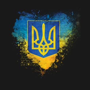 Ukraine Heart Flag Ukrajina Patriot Fan for Ukrainian symbol ukraina T-Shirt