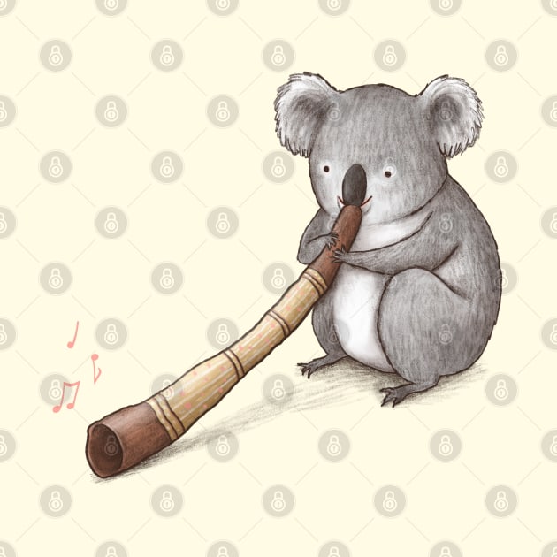 Koala Playing the Didgeridoo by Sophie Corrigan