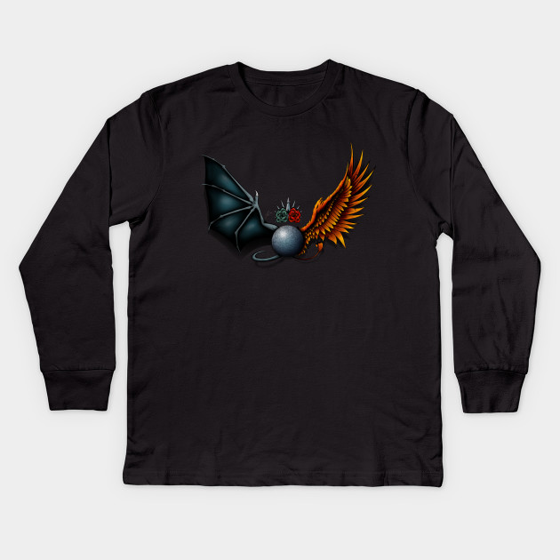 Dragon Phoenix Ball Tattoo Tattoo Kids Long Sleeve Shirt