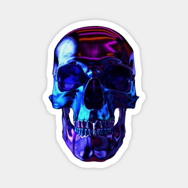 Cyberpunk Skull Magnet by m31media