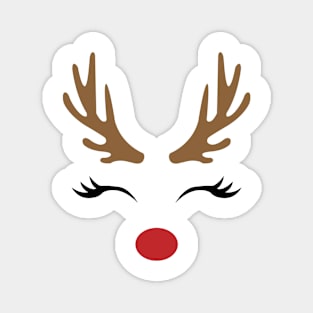 Christmas Reindeer Face Magnet