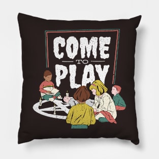 Come to Play // Funny Children's Activity Parody Illustration // Funny Occult Pillow