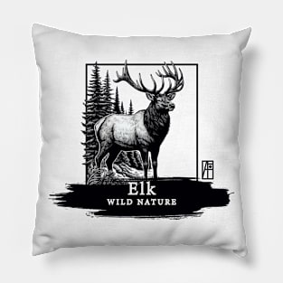 - WILD NATURE - ELK -14 Pillow