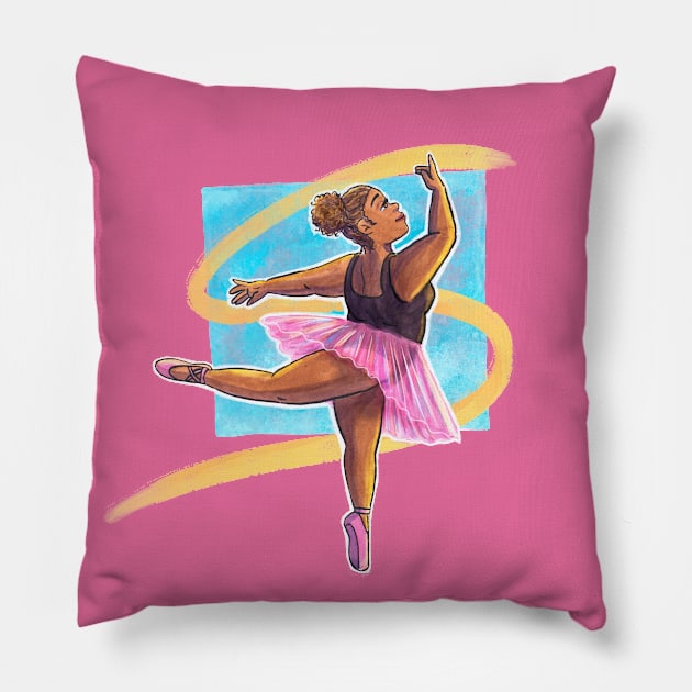 The Ballerina Pillow by NashSketches