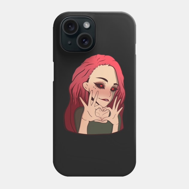 Anime pink hair girl Phone Case by EmeraldWasp