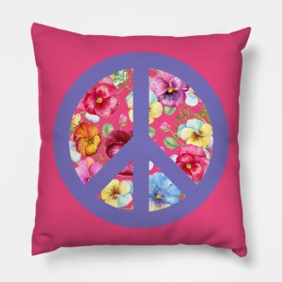 Flower Peace Sign Pillow