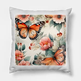 Butterflies Watercolor 5 - Monarch Pillow