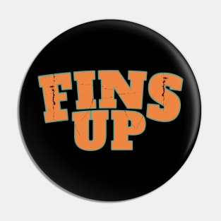 fins-up Miami Dolphin Pin