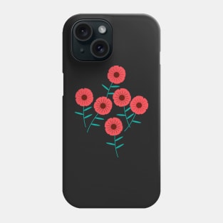 Red flowers Phone Case