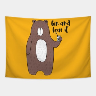 Gin and Bear It - Gin Drinker Gift Tapestry