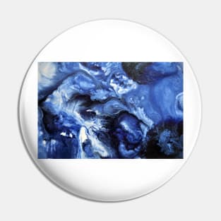 Blue Swirling Waters- Painting Pin