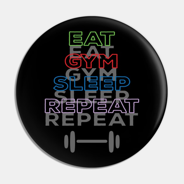 Eat Gym Sleep Repeat Pin by VecTikSam