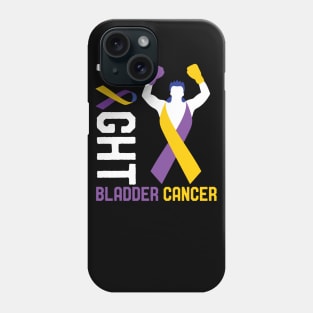 Funny Bladder Cancer Awareness Ribbon Walk Survivor Fighter Phone Case