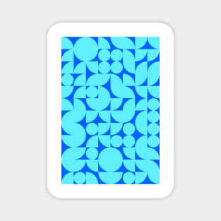 Kids Bluish Geometric Pattern - Shapes #1 Magnet