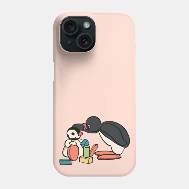 cute pingu and pinga penguin siblings Phone Case by mudwizard