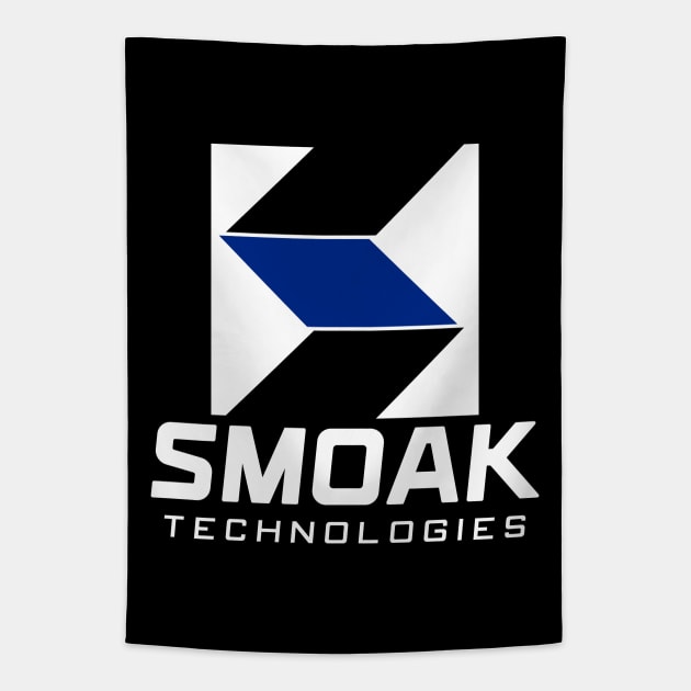 Smoak Tech White Tapestry by fenixlaw