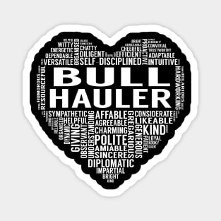 Bull Hauler Heart Magnet