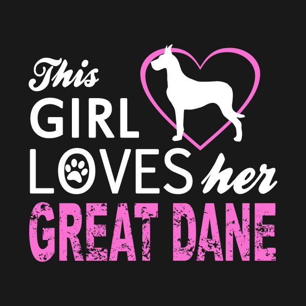 This Girl Loves Her Great Dane Dog Lover by fromherotozero