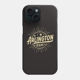 Arlington city, texas, vintage retro design Phone Case