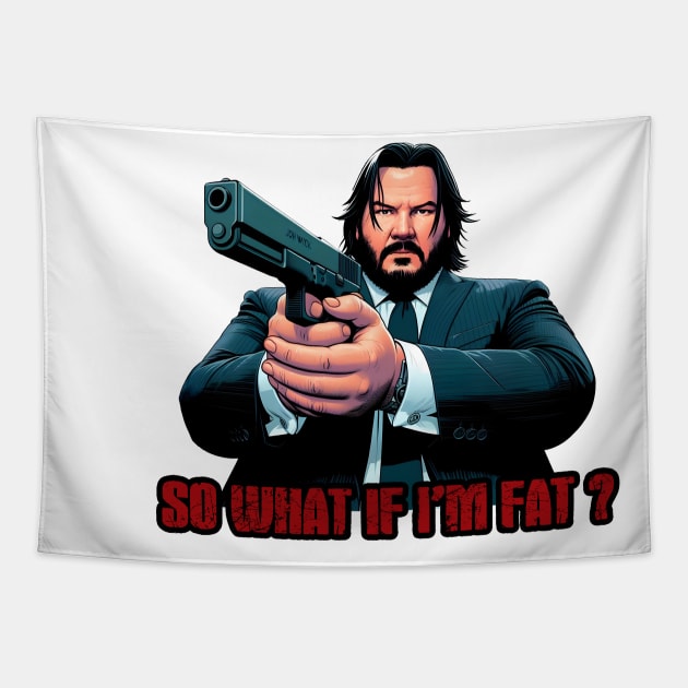 Tactical Fatman Power Tapestry by Rawlifegraphic