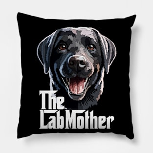 The Lab Mother Black Retriever Pillow