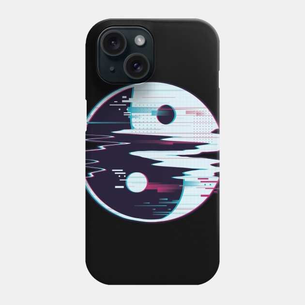 Ying Yang Glitch Phone Case by Noveldesigns