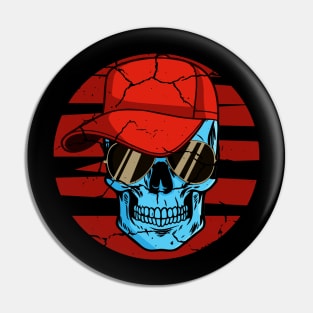 Cool Trucker Skull Design Pin