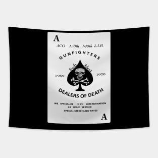 ACO 1-6th 198th L.I.B -Gunfighters -Death Card Tapestry