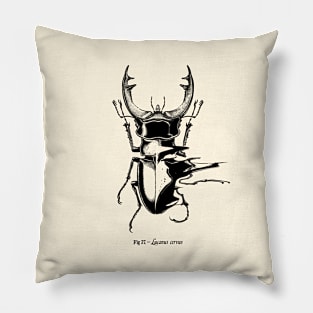 Stag Beetle Glitch Pillow