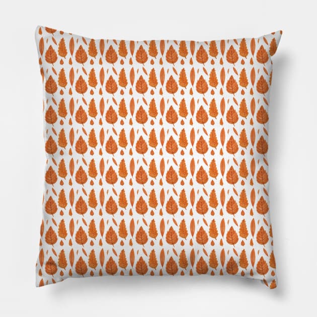 dry leaves pattern Pillow by shoko