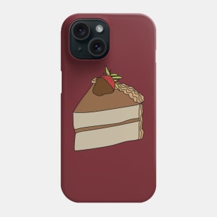 Strawberry Cake Slice by Courtney Graben Phone Case