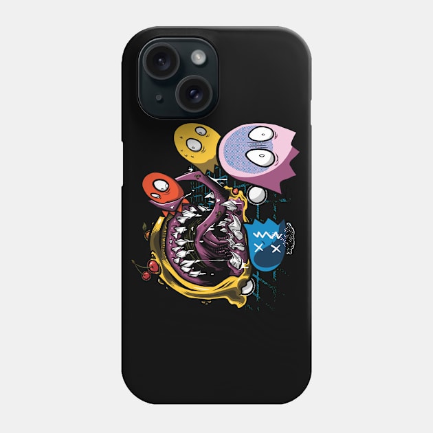 Monster Pacman Phone Case by KinkajouDesign