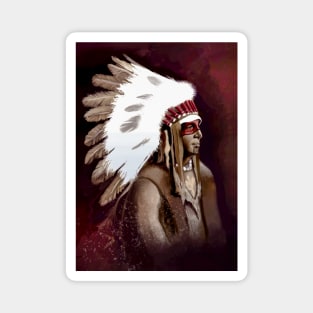 Native American Warrior Magnet