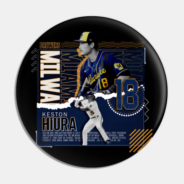 Keston Hiura Baseball Edit Tapestries Brewers - Keston Hiura - T