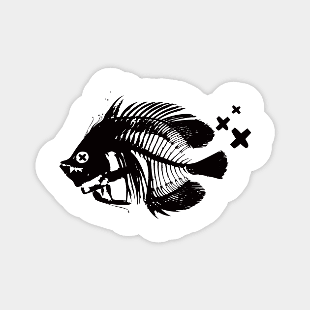 Happy dead fish - Bones - Sticker | TeePublic