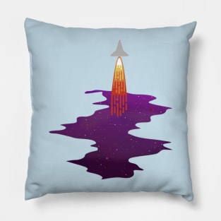 Rocket in space Pillow