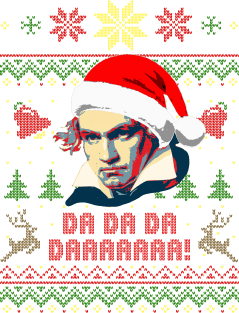 Beethoven Christmas Magnet