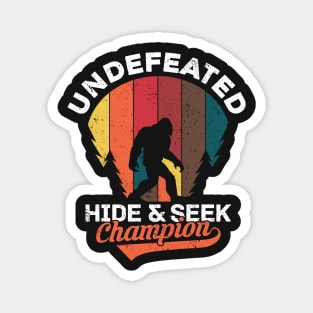 Bigfoot Hide And Seek World Champion Retro Distressed Vintage Magnet