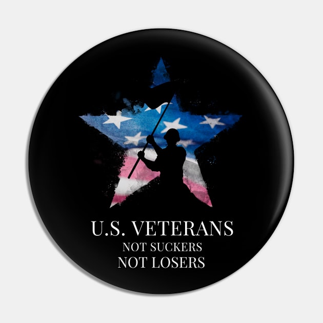 U.S Veterans - No Suckers No Losers Pin by Ireland