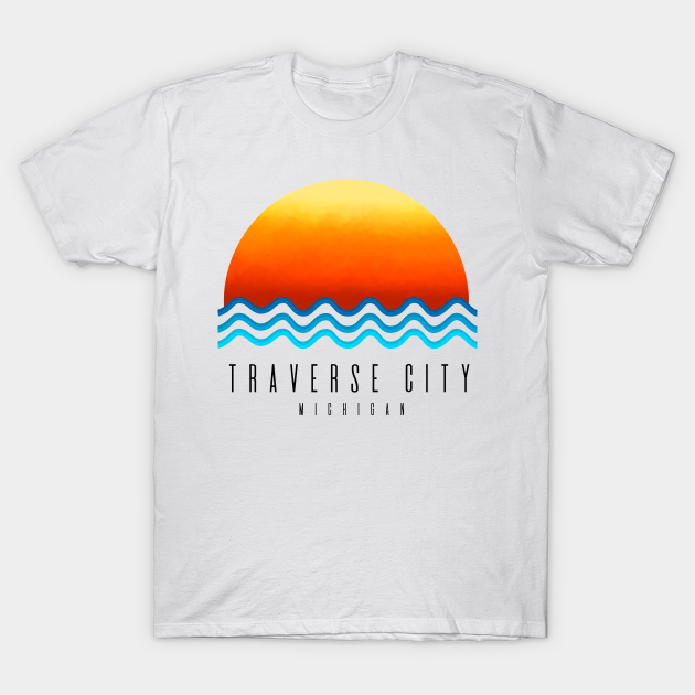 Discover Traverse City Sunset - Traverse City Michigan - T-Shirt