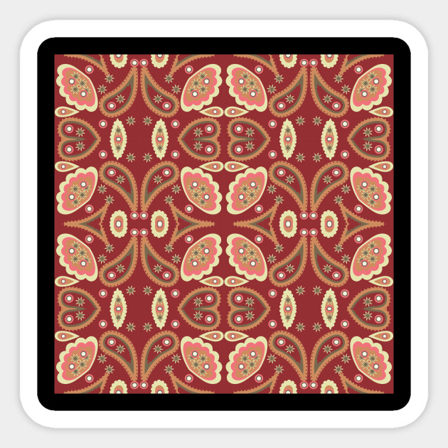 Abstract Seamless Floral Pattern Exotic Shapes Furniture Home