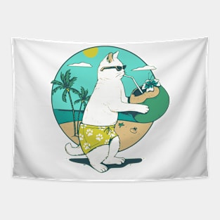 Cats on the Beach Tapestry